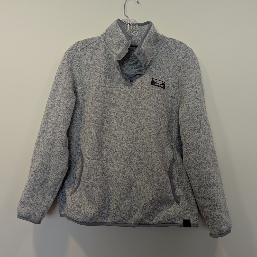 L.L. Bean Women's Heathered Gray Cowl Sweater